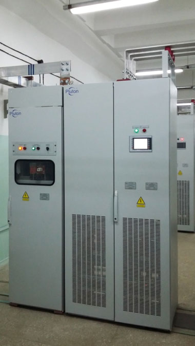 Rectifier series V-TPED (to the right) and Negative switchgear RU-825OSH (to the left)